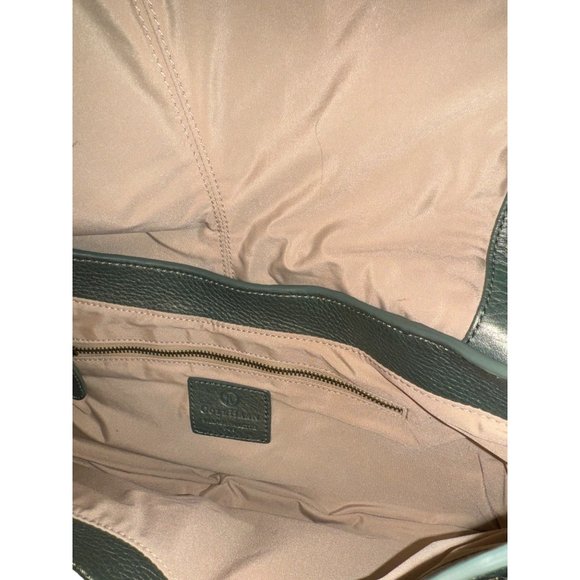 Cole Hann Pebbled Leather Olive Green Shoulder Bag Vintage - Picture 5 of 8